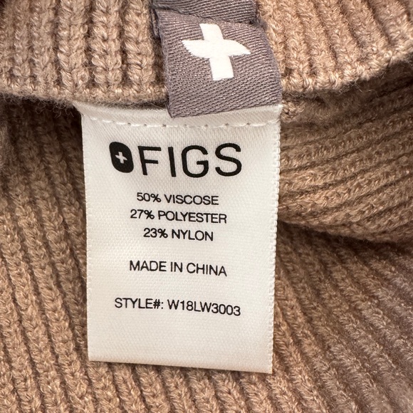 FIGS Women's Beige /Brown Knit Pants Set - Picture 4 of 10